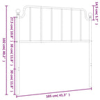 vidaXL Metal Headboard - Classic White Design, Sturdy and Supportive for Bed Frame, Compatible with 39.4 Mattress, Easy Assembly