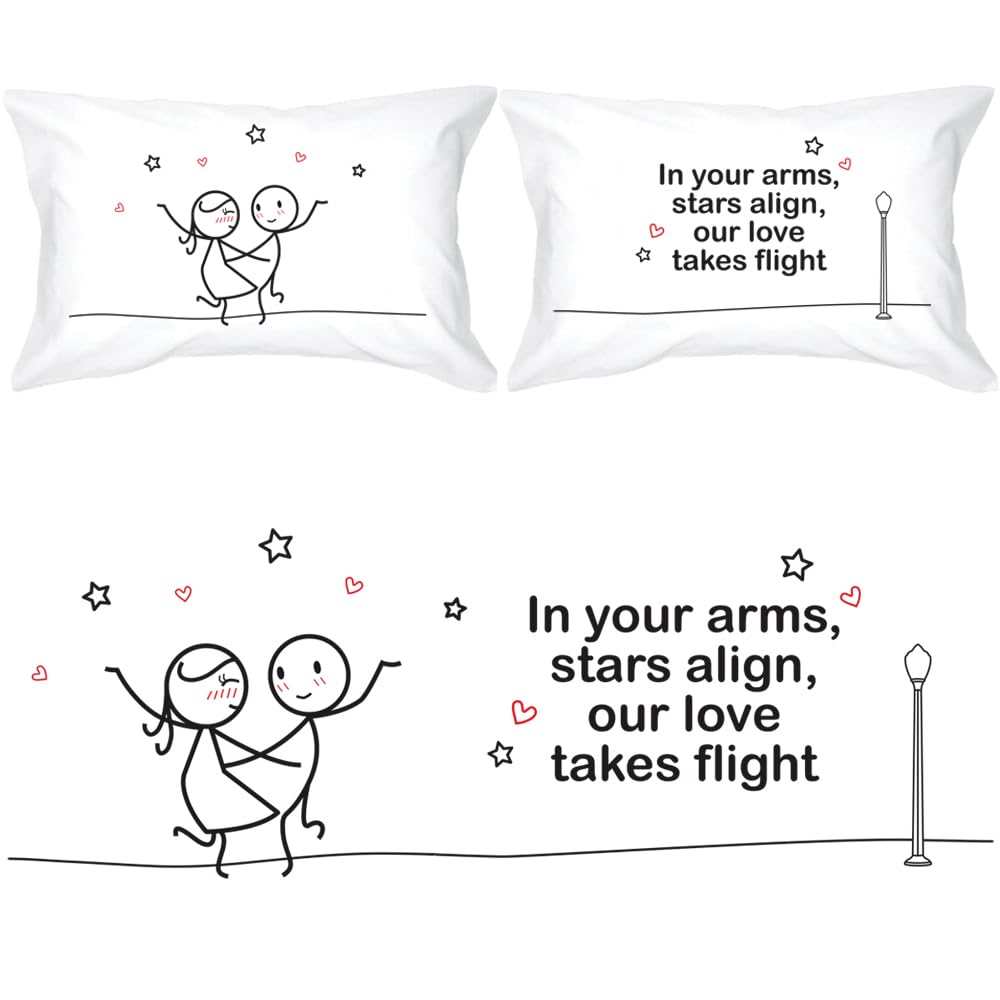 Boldloft Dance Me Into Forever Couple Pillowcases-Couple Gifts For Him And Her Love Quote Gifts For Boyfriend Girlfriend Cotton