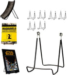KINGDOM SOLUTIONS MADE IN USA 6-Pack Sturdy & Durable Adjustable Metal Easels to Display Books, Frames, Comics, Plates & More - 