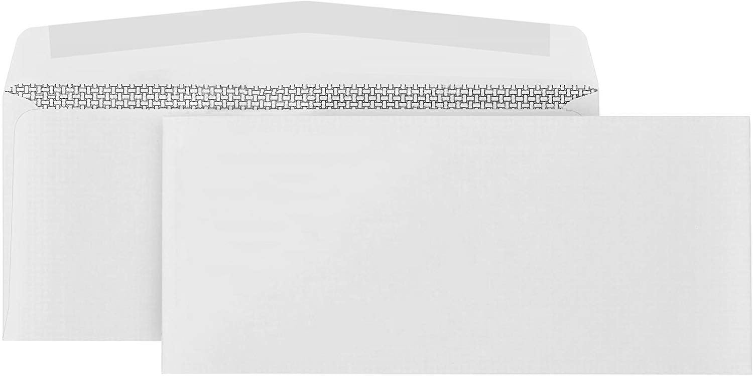 500 No. 10 Security Envelopes - Gummed Flap - Tamper Proof Design - Security Tinted With Printer Friendly Design - Number 10 Siz