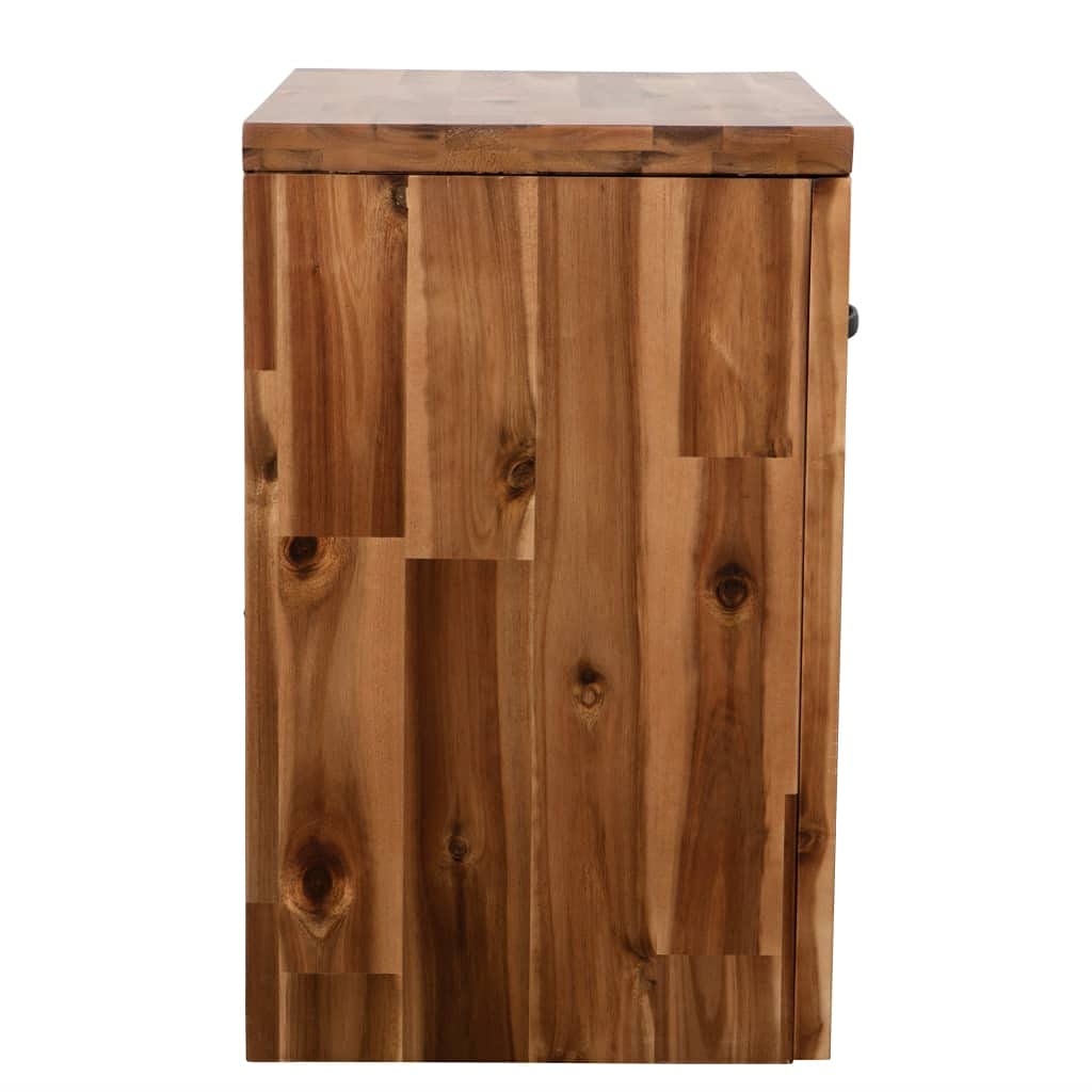Vidaxl Bedside Table Solid Acacia Wood 15.7''X11.8''X18.9''