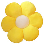 Lannery Flower Plush Throw Pillows, Flower Floor Pillow Seating Cushion Toy For Reading, Room, Watching Tv (11.8', Yellow-1)