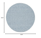Safavieh Courtyard Collection 5'3' Round Grey/Blue Cy8235 Indoor/ Outside Waterproof Easy Cleansingpatio Backyard Mudroom Area Mat