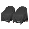 Ultcover Waterproof Patio Adirondack Chair Cover 2 Pack For Outdoor Chair Size Upto 32W X 38D X 36H Inch, Black