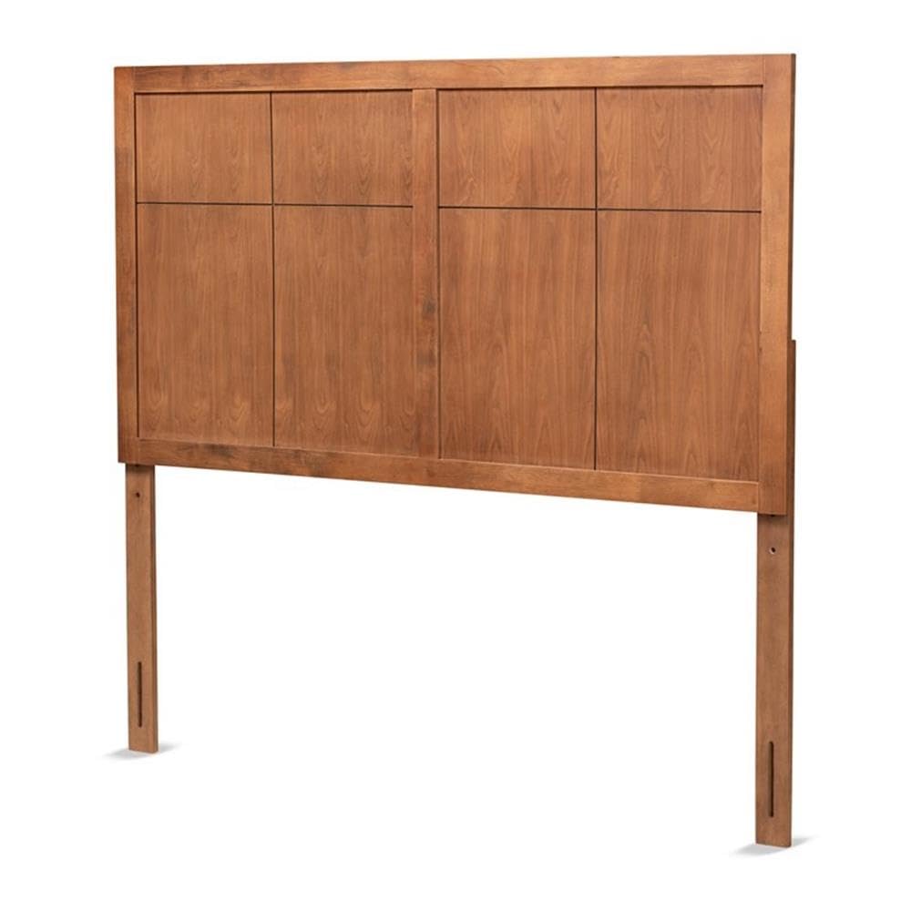 Baxton Studio Monroe Modern Transitional and Rustic Ash Walnut Finished Wood Queen Size Headboard