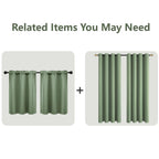 Mrs.Naturall Sage Green Curtains 52X100 Inches Long For Dining Room 2 Panels Blackout Room Darkening Curtain For Bedroom