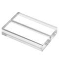 JINMURY 20 Pack 3 Clear Acrylic Sign Holder- 1/8 (3mm) Slot Acrylic Sign Stand for Display Acrylic Table Numbers Wedding Signage