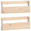 vidaXL Wallmounted Shoe Racks 2 pcs 23.2x3.5x9.1inch Solid Wood Pine