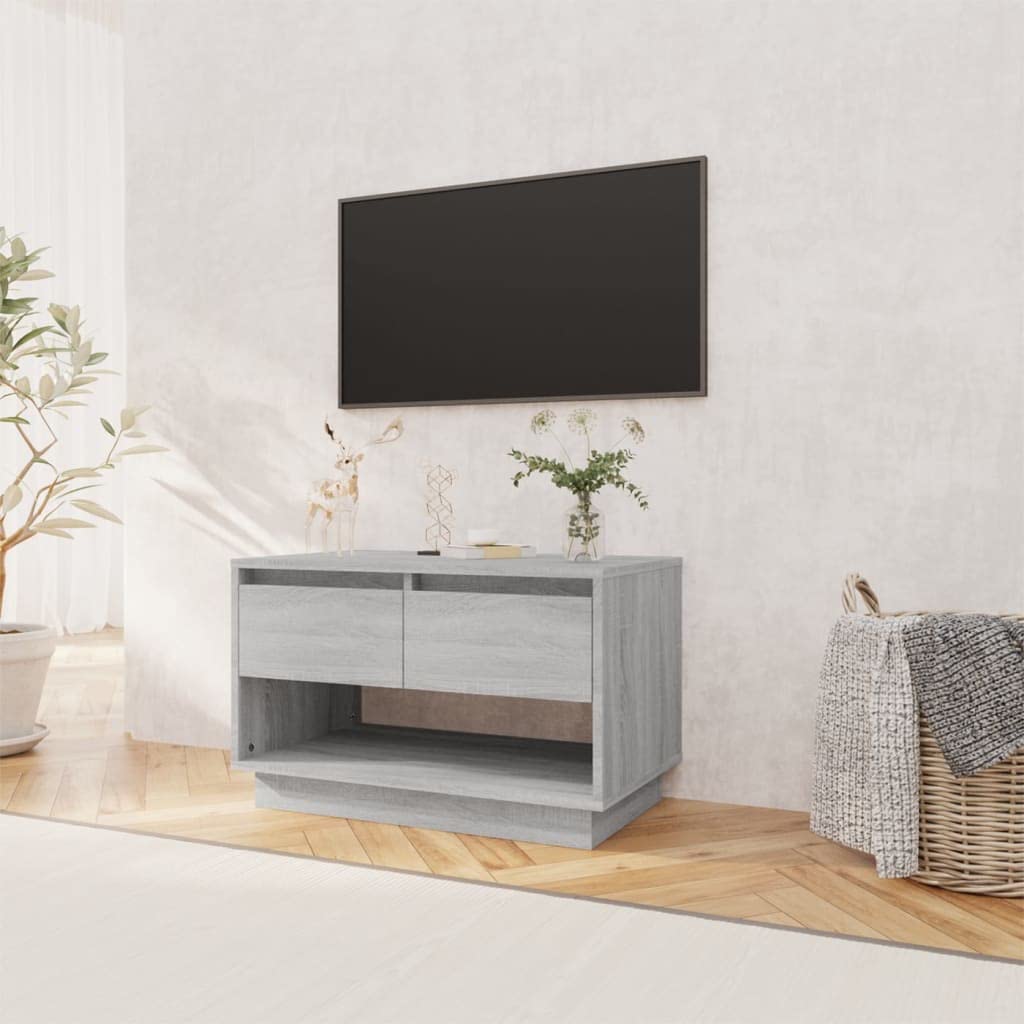 vidaXL TV Cabinet Gray Sonoma 27.6&quot;x16.1&quot;x17.3&quot; Chipboard