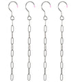 luzen 4Pcs Stainless Steel Closet Organizers and Storage Space Saving Hanger Chains Clothes Hanger Connector Chain Cascading Han