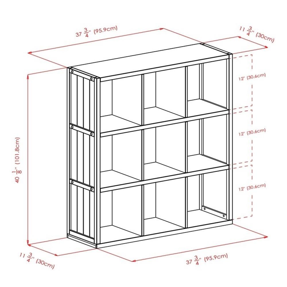 Winsome Timothy 7-Pc Set, 3x3 Grid Shelf & 6 Fabric Baskets