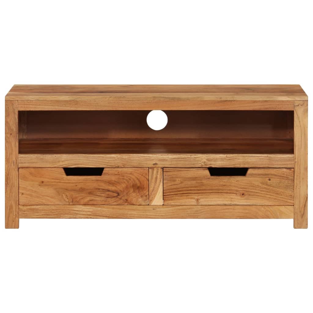 vidaXL Solid Acacia Wood TV Stand - Thumbnail 4