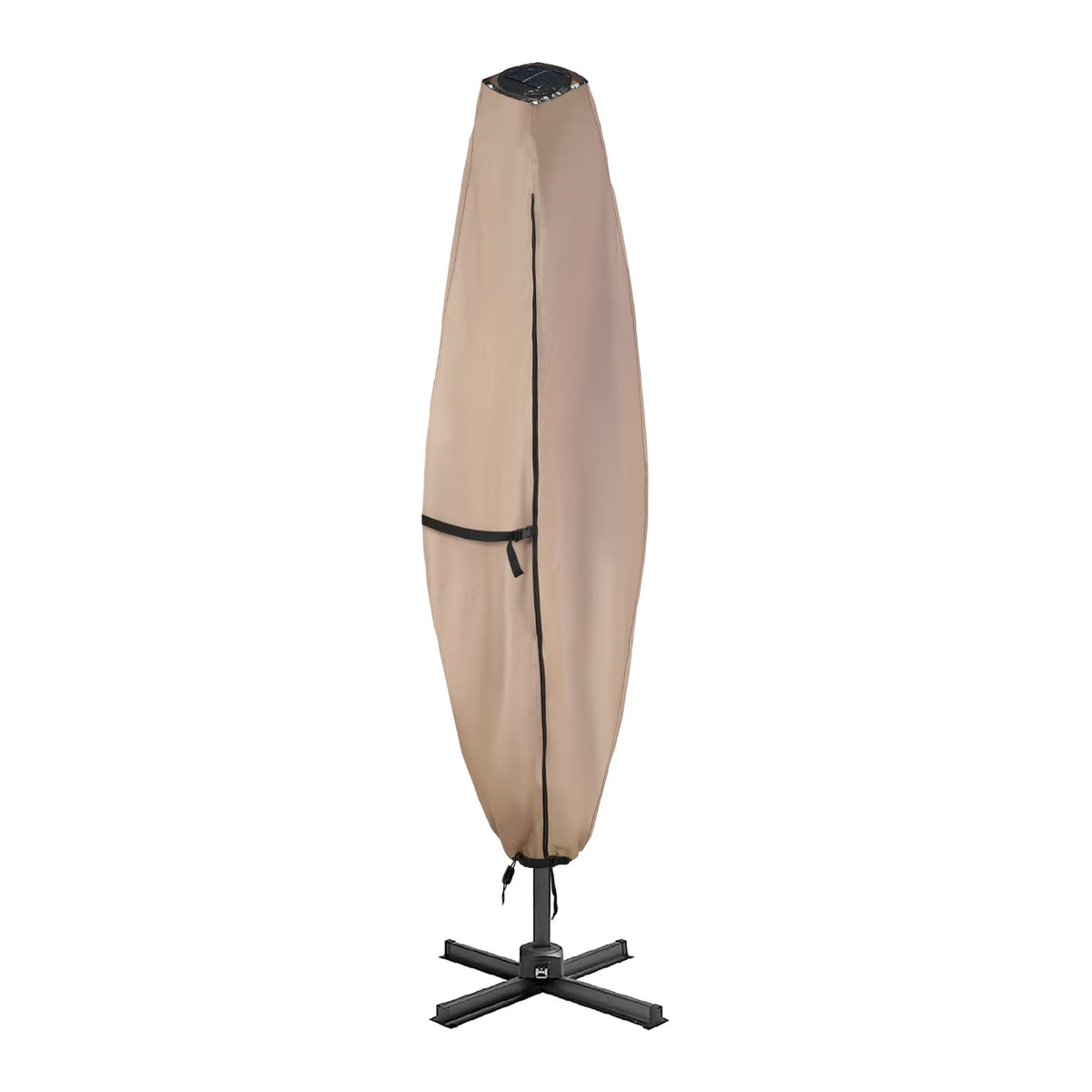 Ultcover Patio Umbrella Parasol Cover - 600D Waterproof Clear Top Outdoor Umbrella Cover - Fits Solar Umbrella 11-13 Feet