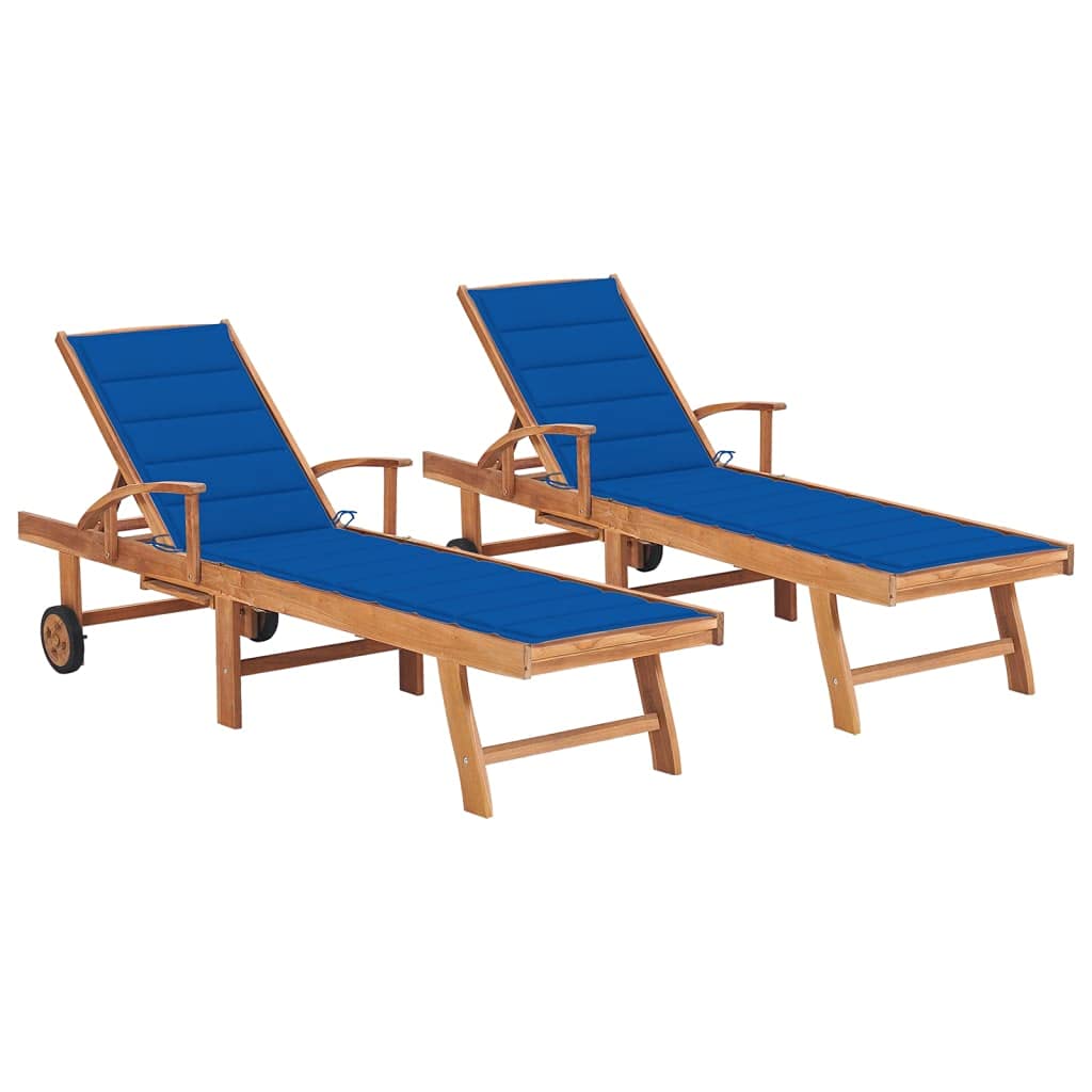 vidaXL Sun Loungers with Table