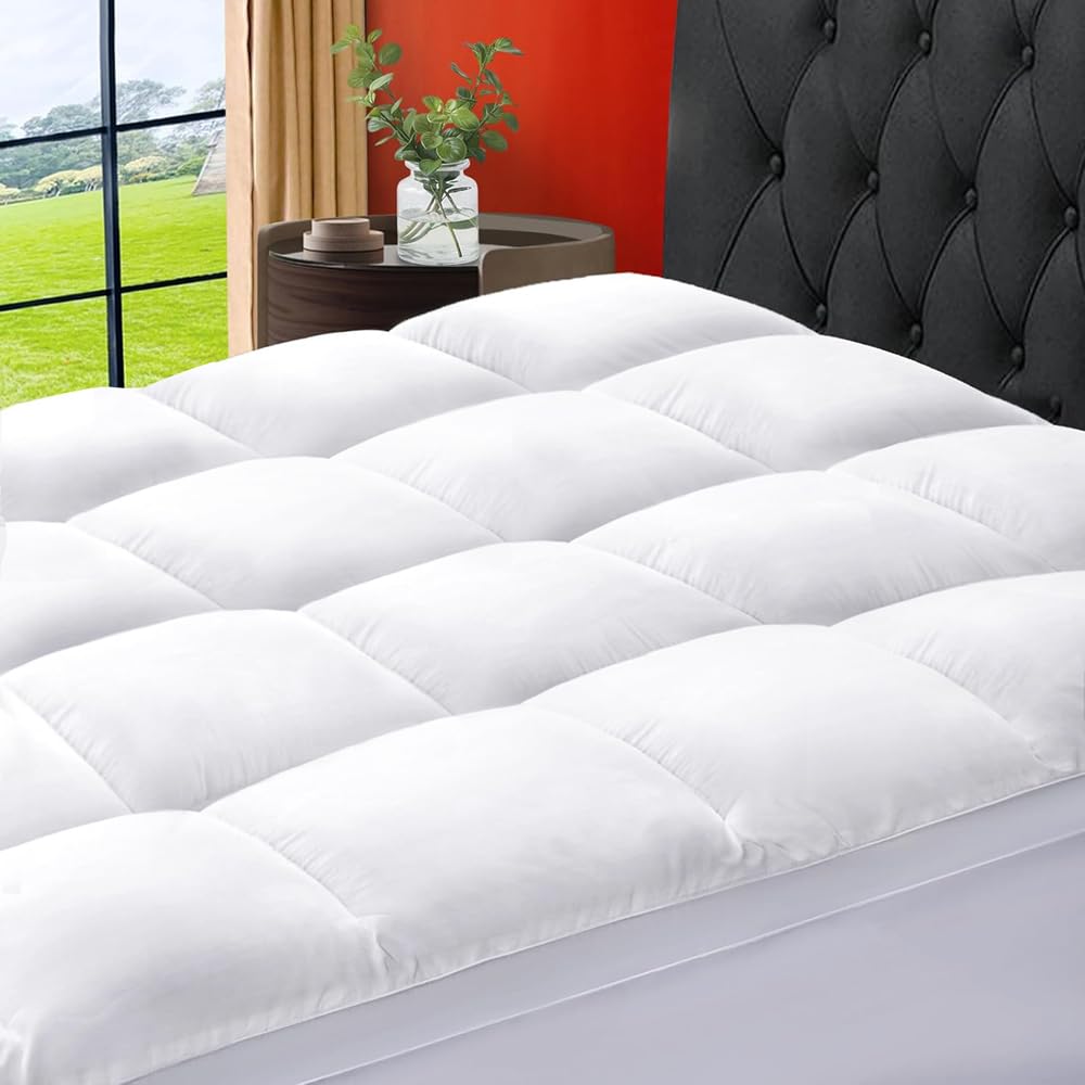 Sopat Mattress Topper Cal King Size Extra Thick Mattress Pad 8-21'' Deep Pocket Soft Down Alternative Fill Mattress Protector Pi