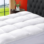 Sopat Mattress Topper Cal King Size Extra Thick Mattress Pad 8-21'' Deep Pocket Soft Down Alternative Fill Mattress Protector Pi