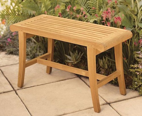 Wholesaleteak New Grade A Teak Wood Luxurious Outdoor Garden Bath Stool/Occasional Bench #Whbhoc