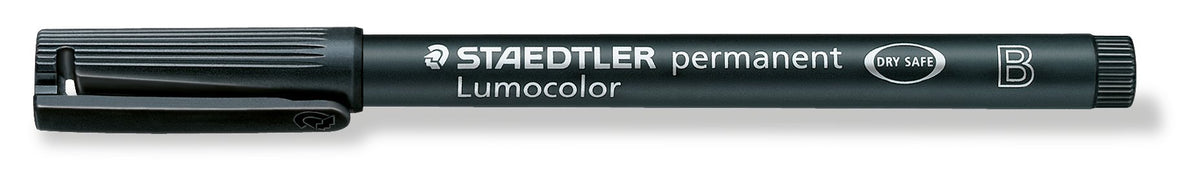 Fiber Tip Pens With Permanent Ink Broad Point, Black