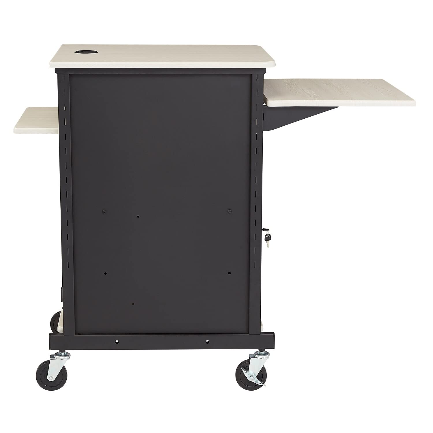 Oklahoma Sound Prc-400 Jumbo Presentation Cart, 33" Length X 21" Width X 40" Height, Ivory Woodgrain
