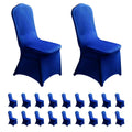 LZY Spandex Chair Cover Stretch Slipcovers for Wedding Party, Dining Banquet Chair Decoration Covers (Royal Blue, 20)