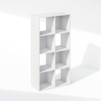 Furinno Pelli Cubic Storage Cabinet, Bookcase, Bookshelf, 8-Cube, White