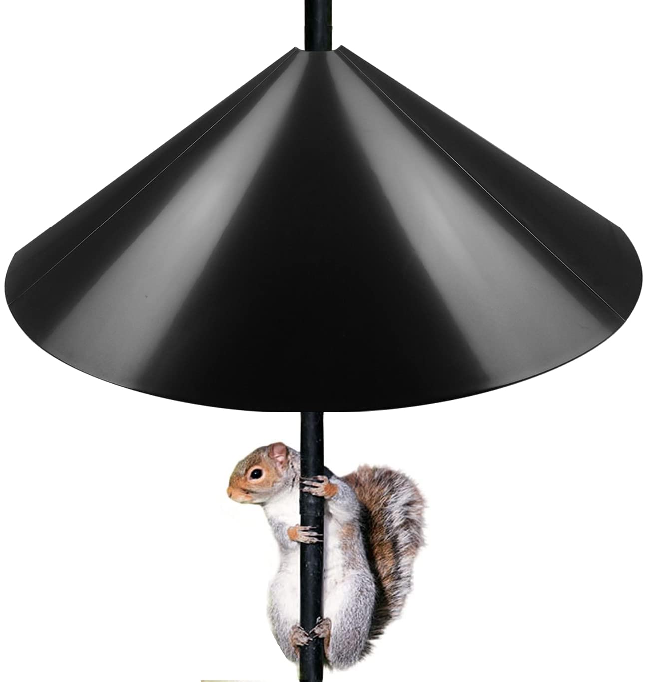Queension Squirrel Proof Baffle, 19-Inch Wide Squirrel Guard Stopper For Outdoor Bird Feeder Poles Or Outside Shepherd Hooks, Sa