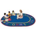 Carpets for Kids 4995 Alpha Rug 6ft 9in x 9ft 5in Oval Blue