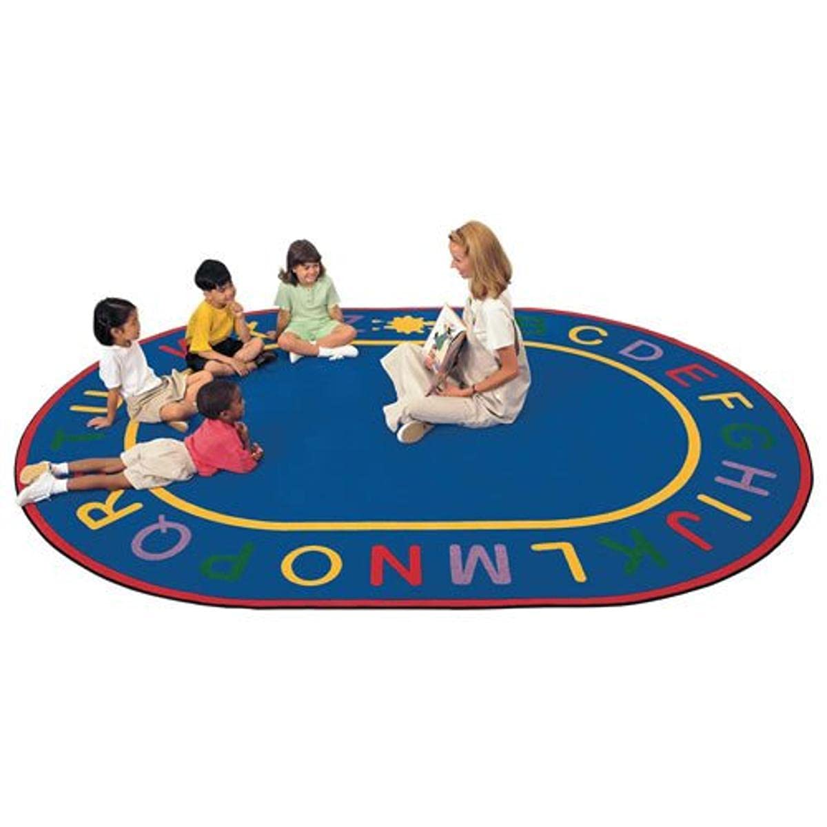 Carpets for Kids 4995 Alpha Rug 6ft 9in x 9ft 5in Oval Blue