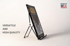 Kingdom Solutions Made In Usa 4-Pack Sturdy & Durable Adjustable Metal Easels To Display Books, Frames, Comics, Plates & More -