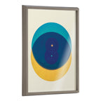 Blake Colorful Records Blue Yellow Framed Printed Glass by Emiko and Mark Franzen of F2Images