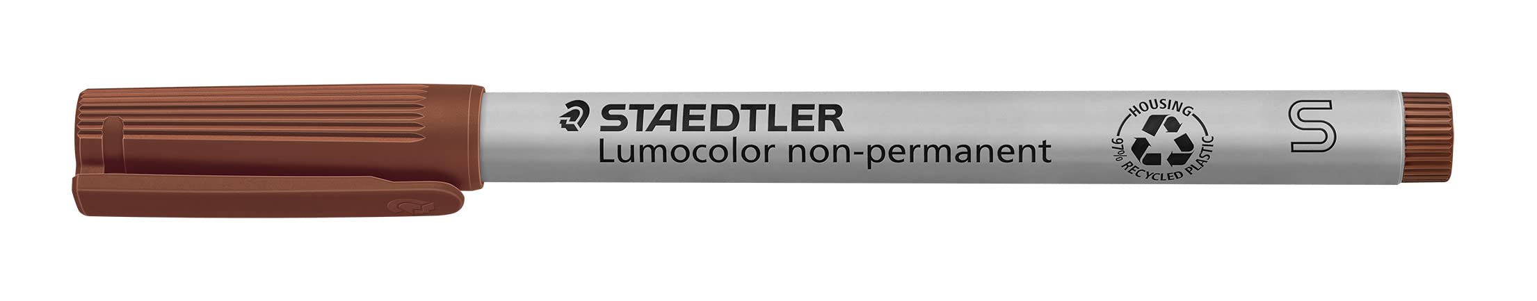 Staedtler 311-7 Lumocolor Universal Non Permanent Superfine Pens - Brown, Pack Of 10