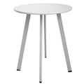 Meluvici Outdoor Side Table, Weather Resistant Patio Small Side Table Outdoor Indoor Round Metal Steel Small Side Table, Waterproof End Table For Garden Balcony Yard, White