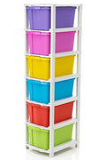 6 Layer Plastic Storage Drawer Organizer| Multipurpose Storage Unit For Bedroom, Bathroom, Kitchen, Living Room & Office | Drawe