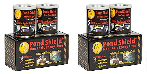 Pond Armor Sku-Black-Qt2P Black Pond Shield 1.5 Quart Kit 2 Pack Non-Toxic Epoxy Coating