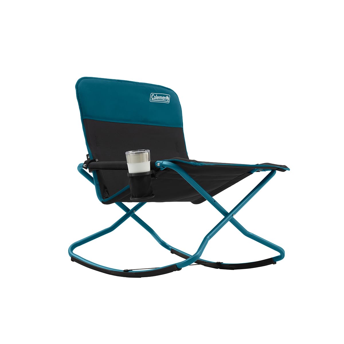 Coleman Cross Rocker Portable Outdoor Rocking Chair, Weather-Resistant Seat with Cup Holder & Padded Back