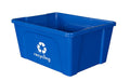 Recycling Rules Small Blue LowProfile 3 Gallon Deskside Recycling Bin Container, Perfect for Office and Home Recycling, EcoFri
