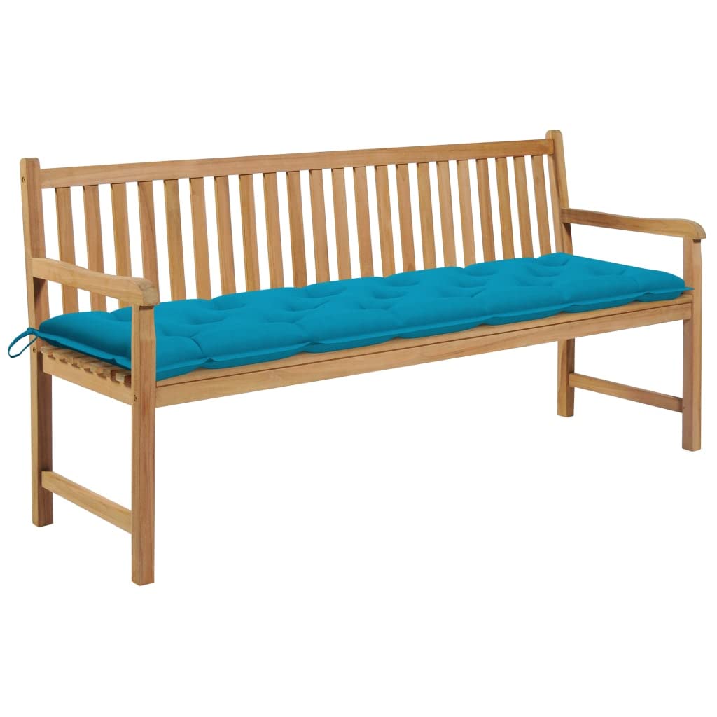 vidaXL Solid Teak Wood Patio Bench - Thumbnail 3