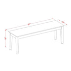 East West Furniture PSNO6C-MAH-C 6 Piece Room Set Contains a Rectangle Kitchen Table with Butterfly Leaf and 4 Linen Fabric Dining Chairs with a Bench, 32x60 Inch