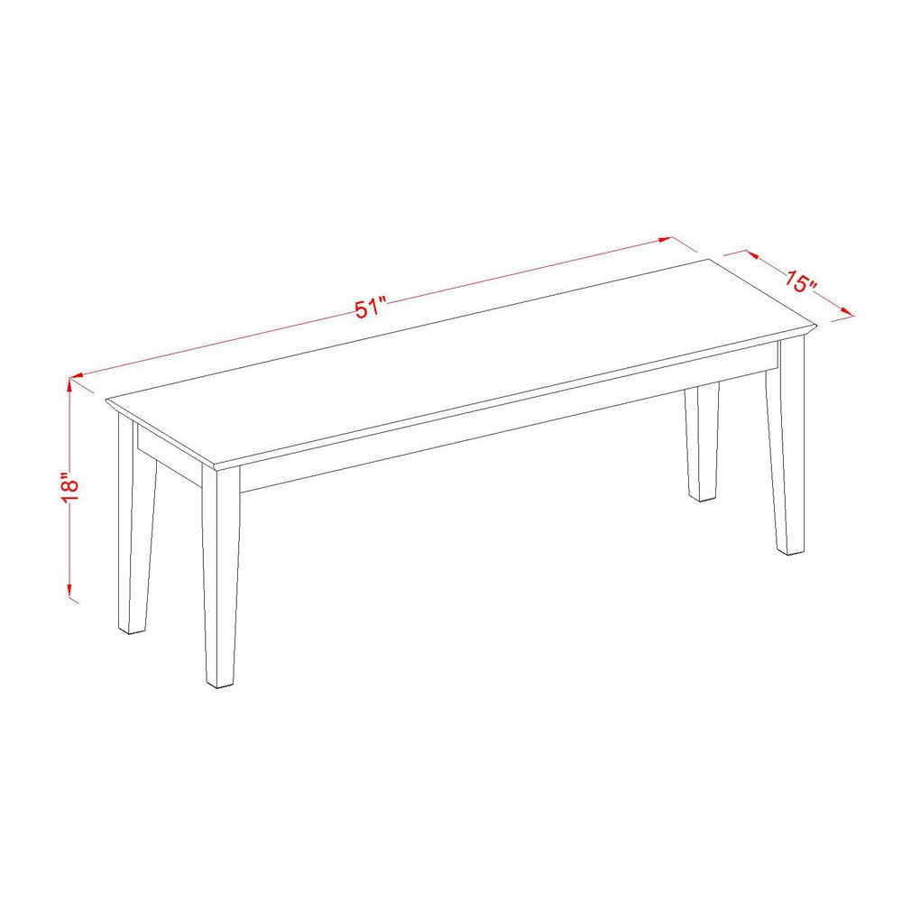 East West Furniture PSNO6C-MAH-C 6 Piece Room Set Contains a Rectangle Kitchen Table with Butterfly Leaf and 4 Linen Fabric Dining Chairs with a Bench, 32x60 Inch
