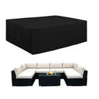 Easy-Going 600D Heavy Duty Patio Furniture Cover, Outdoor Rectangular Table And Chair Set Cover, Waterproof Outdoor Sectional Set Cover (110'L X 84'W X 28'H, Black)