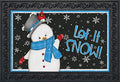 Briarwood Lane Jolly Winter Snowman Doormat Primitive Let It Snow Indoor/Outdoor 30' X 18'