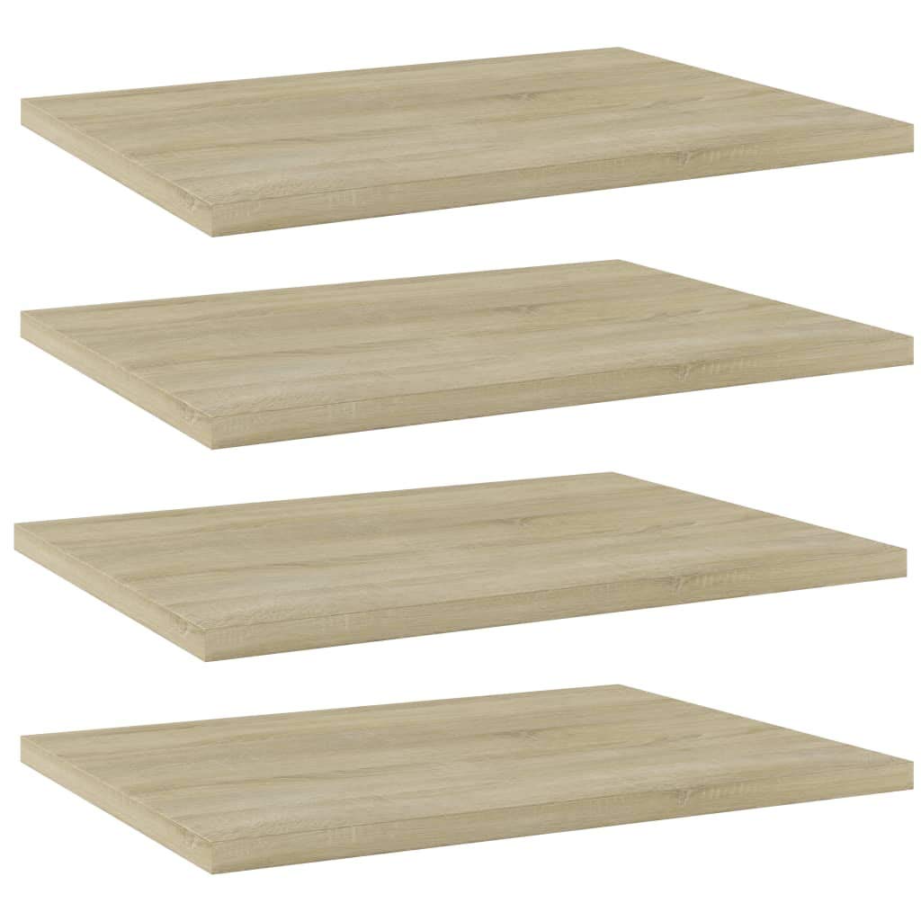 vidaXL Bookshelf Boards 4 pcs - Modular and Compact Storage Solutions in Sonoma Oak Finish, Engineered Wood, Easy to Clean