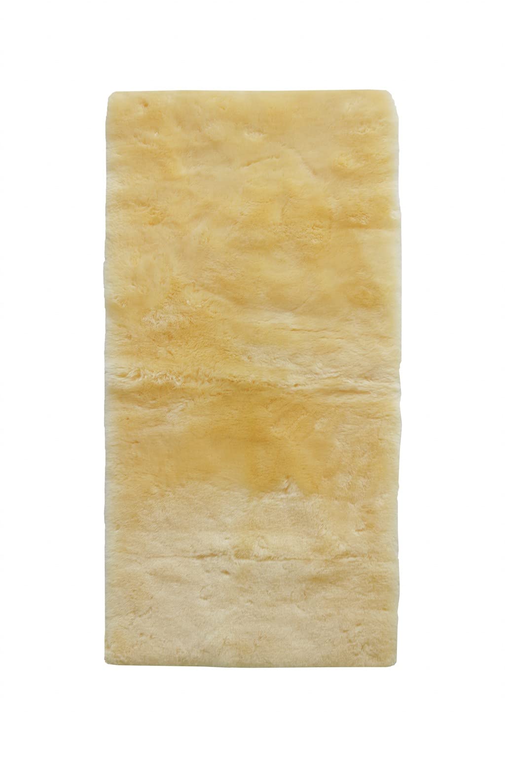 HomeRoots 2' X 5' Green Natural Off White Medical Grade Double Sheepskin Throw Blanket