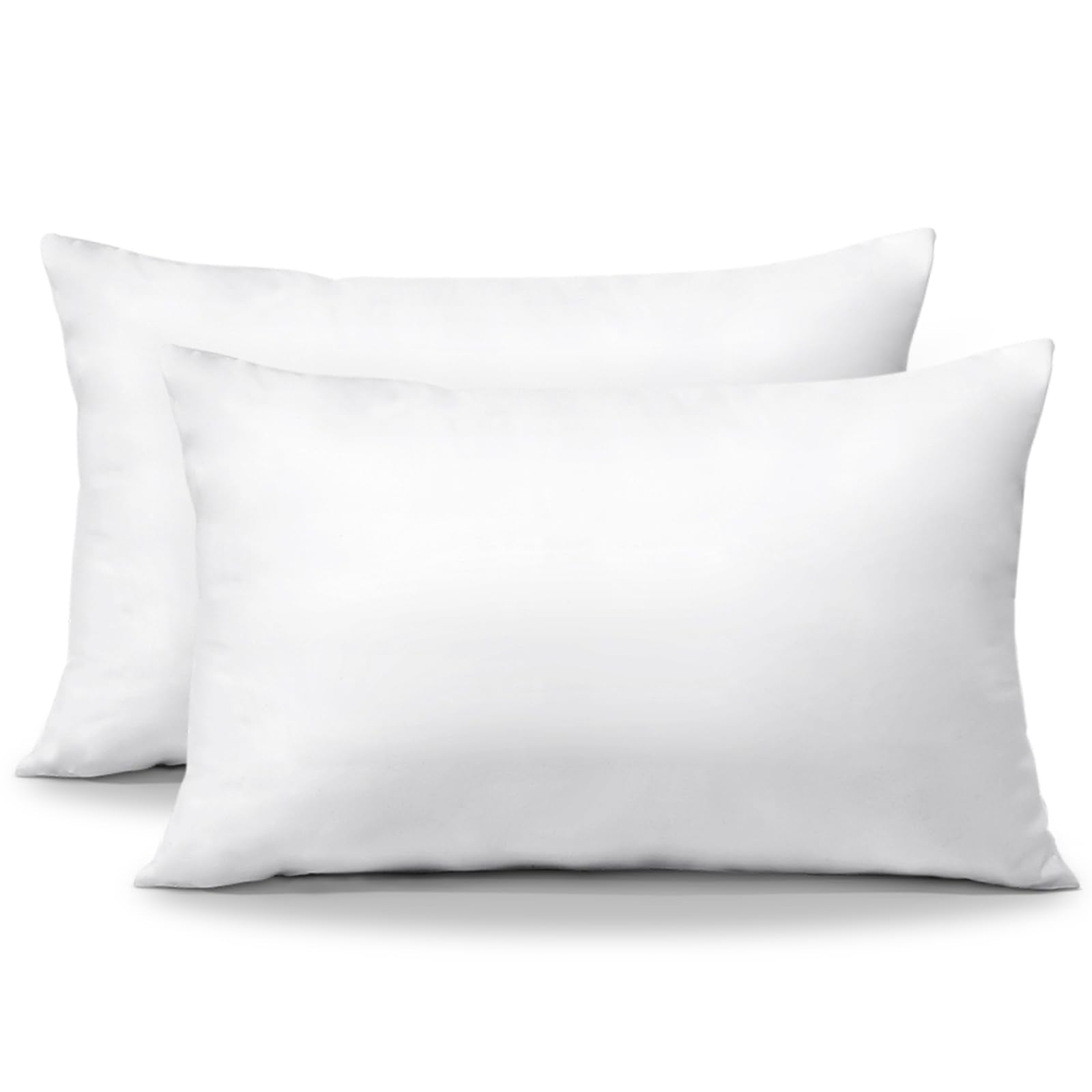 Otostar Pack Of 2 Throw Pillow Inserts, 12 X 20 Cushion Inner Soft Fluffy Plump Stuffer Cushion Pads White Decorative Pillow Inserts