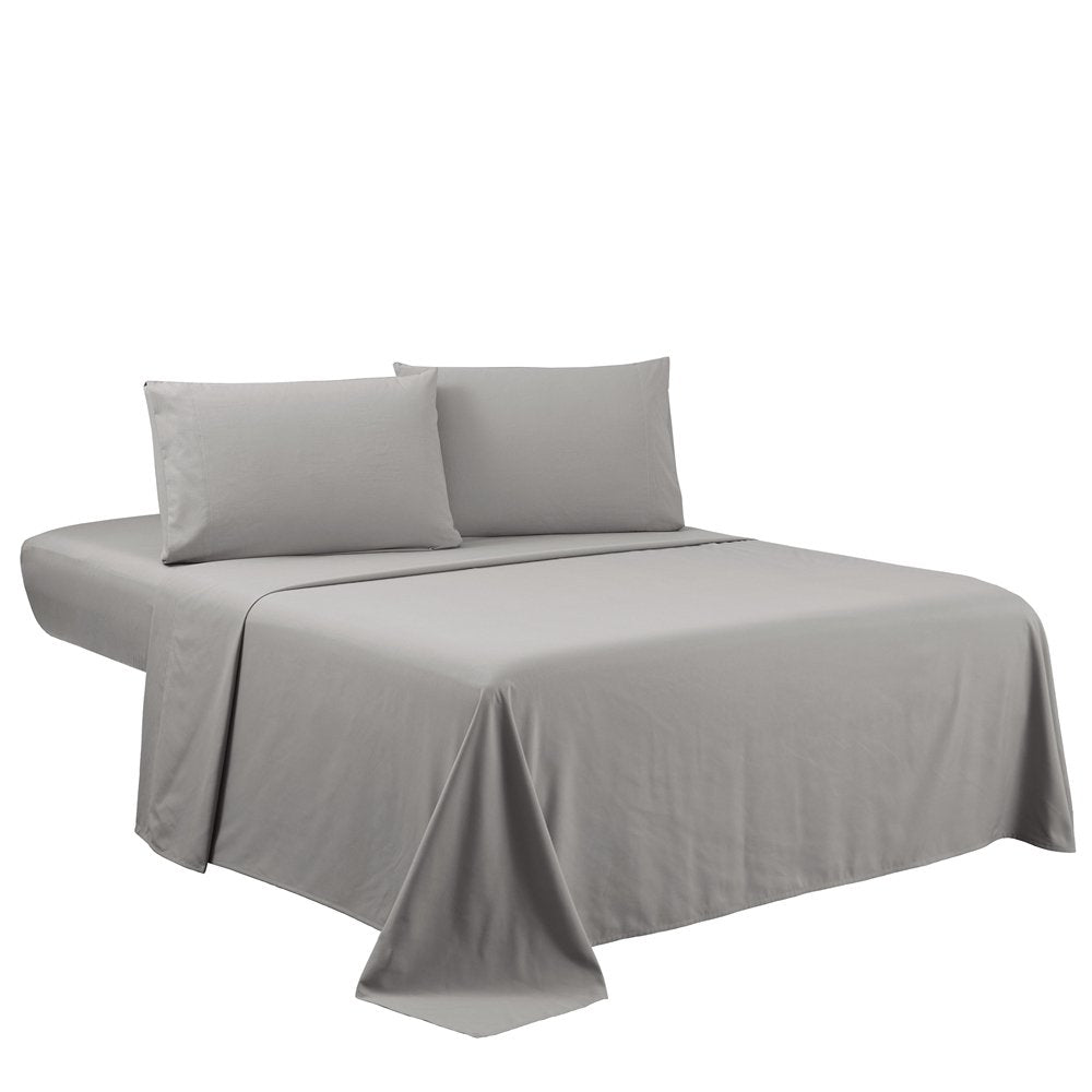 Sfoothome Full Sheets Set - Gray Hotel Luxury 4-Piece Bed Set, Extra Deep Pocket, 1800 Series Bedding Set, Wrinkle & Fade Resist
