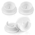 4pcs Closet Pole Socket, Closet Rod Holders with Installation Screws
