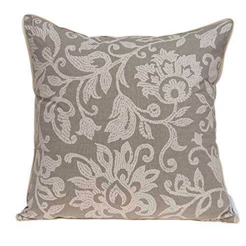 HomeRoots 100% Cotton Parkland Collection Amila Transitional Tan Pillow Cover with Down Insert