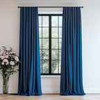 Lazzzy Navy Blue Velvet Curtains Room Darkening Thermal Insulated Curtains 84 Inch Long Window Drapes For Bedroom Living Room Super Soft Luxury Rod Pocket Window Treatment, 2 Panels