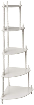 Frenchi Home Furnishing 5-Tier Corner Stand, White
