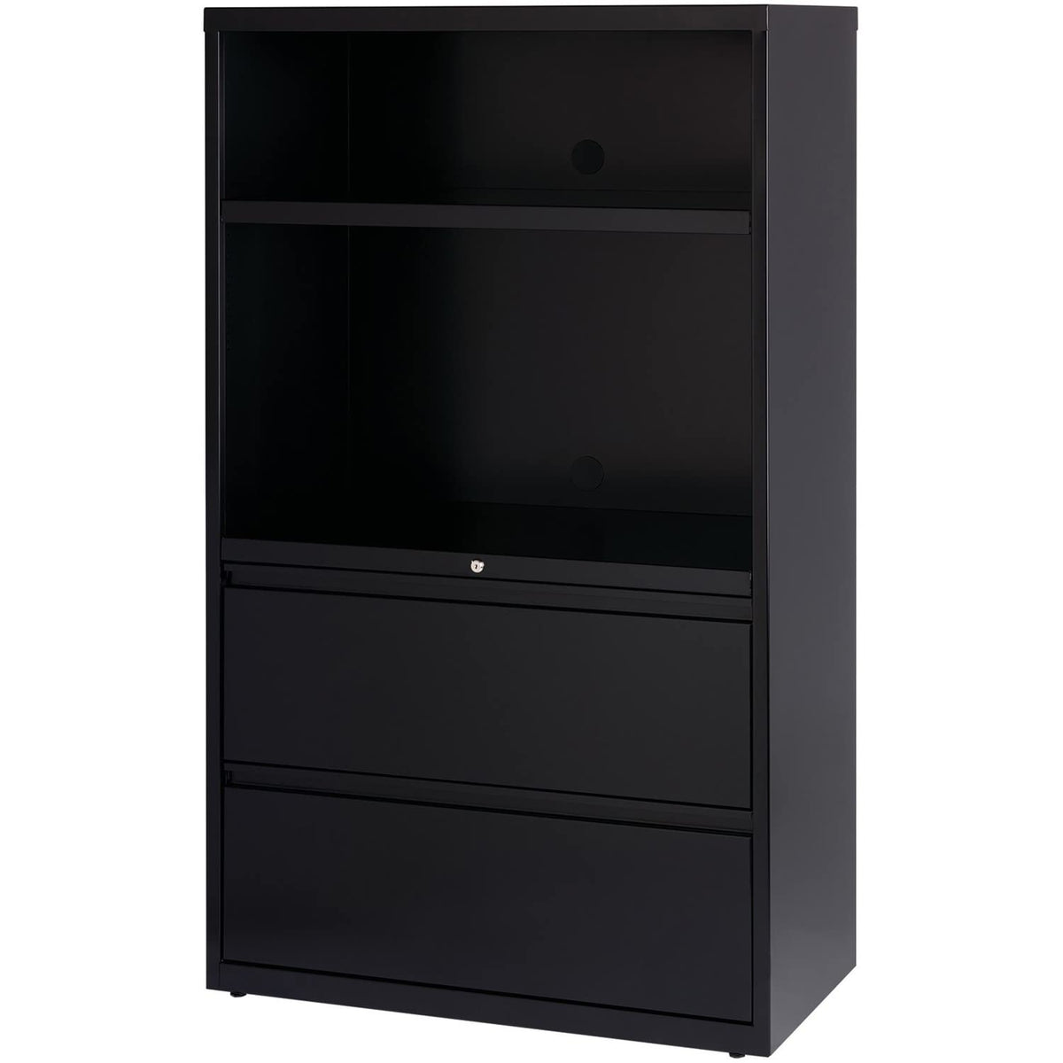 Lorell Lateral Hanging File Drawers Combo Unit, 36-Inch, Black